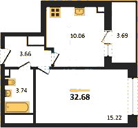 Планировка квартиры в ЖК Pulse Premier (Пульс Премьер)