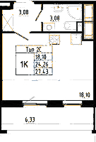 Планировка квартиры в ЖК Pulse Premier (Пульс Премьер)