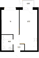 Планировка квартиры в ЖК Шкиперский 19