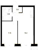 Планировка квартиры в ЖК Шкиперский 19