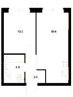 Планировка квартиры в ЖК Шкиперский 19