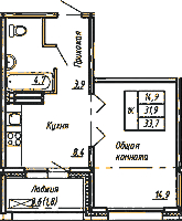 Планировка квартиры в ЖК Сибирь