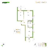 Планировка квартиры в ЖК Simple (Симпл)