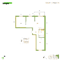 Планировка квартиры в ЖК Simple (Симпл)