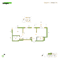 Планировка квартиры в ЖК Simple (Симпл)