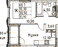 Планировка квартиры в ЖК Тайм Сквер