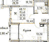 Планировка квартиры в ЖК Тайм Сквер