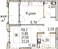 Планировка квартиры в ЖК Тайм Сквер