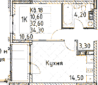 Планировка квартиры в ЖК Тайм Сквер