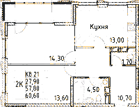 Планировка квартиры в ЖК Тайм Сквер