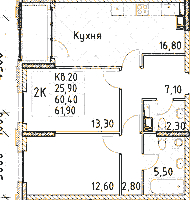 Планировка квартиры в ЖК Тайм Сквер