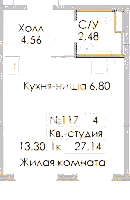 Планировка квартиры в ЖК Таллинский парк