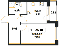 Планировка квартиры в ЖК Урбанист