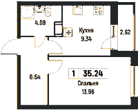 Планировка квартиры в ЖК Урбанист