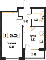 Планировка квартиры в ЖК Урбанист