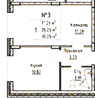 Планировка квартиры в ЖК Верево-Сити