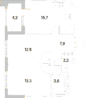 Планировка квартиры в ЖК ЮгТаун. Олимпийские кварталы