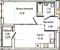 Планировка квартиры в ЖК Южная Нева