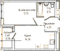 Планировка квартиры в ЖК Южная Нева